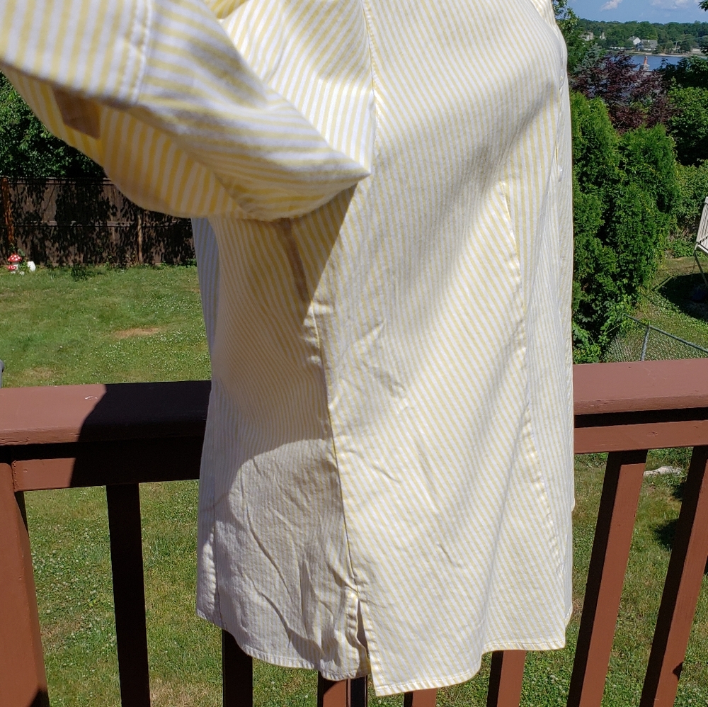 xx LORD AND TAYLOR Yellow Striped Top Sz XL EUC - Picture 10 of 13
